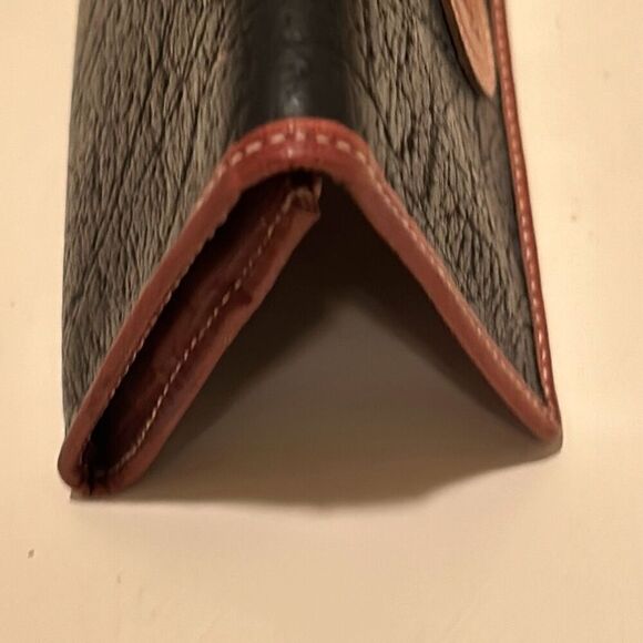 YSL Bifold Cardholder Two Tone Leather Wallet Black Tan Classic Contemporary - Picture 7 of 12